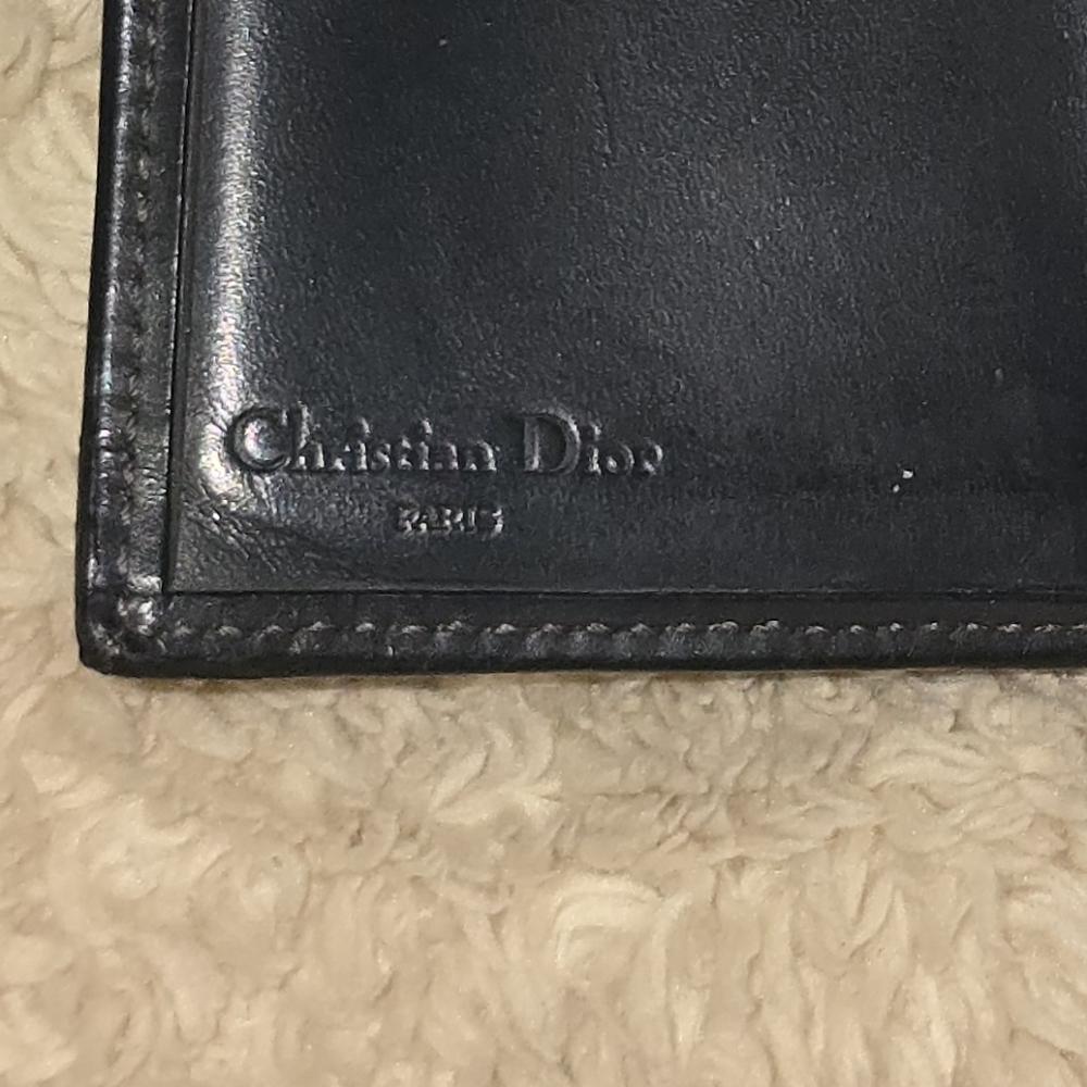 Christian Dior Vintage Trotter Bifold Wallet Black And Gray Canvas - Picture 10 of 13